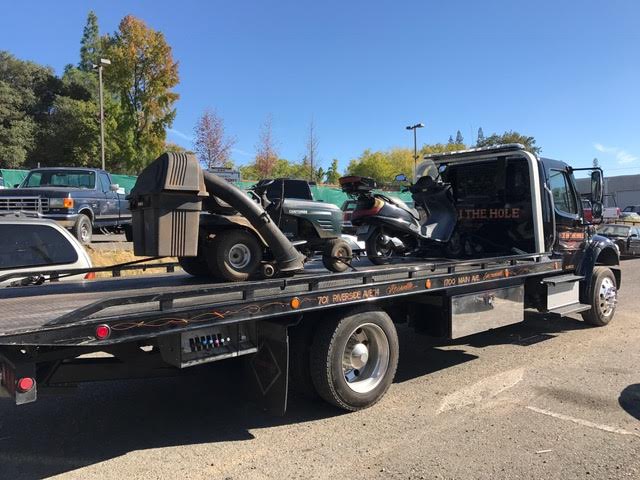 Well, sometimes it's not a car or a truck that needs to be towed. That's not a problem for Rocklin Ace Towing. Our drivers know how to figure out the best way to secure unusual vehicles on our flatbed tow trucks.