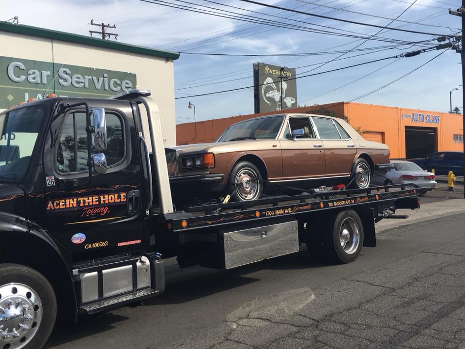When your Rolls Royce breaks down, you want to be towed by the best towing company in Rocklin. At least that's what the owner of this Rolls Royce said when he called Rocklin Ace Towing to tow his Rolls Royce. But, you don't have to own a Rolls Royce to want the best, and Rocklin Ace Towing works hard to be the best whoever we are towing. Call us anytime and we will show you why we are the best towing service company in Placer County.